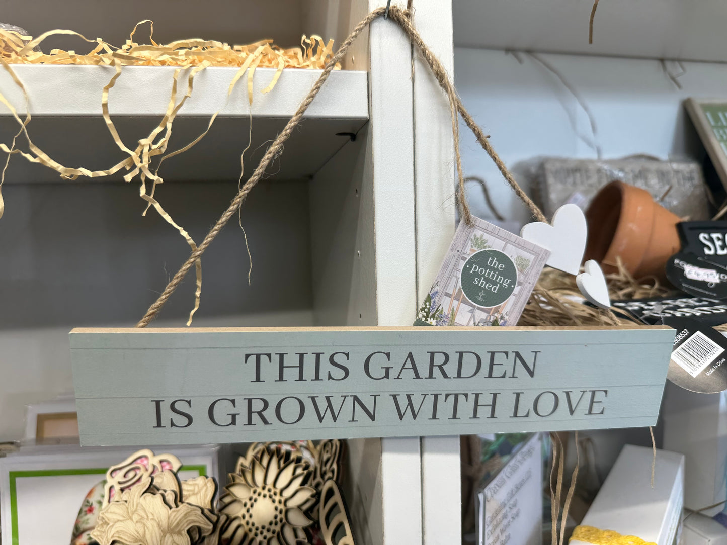 ‘Grown With Love’ Hanging Sign
