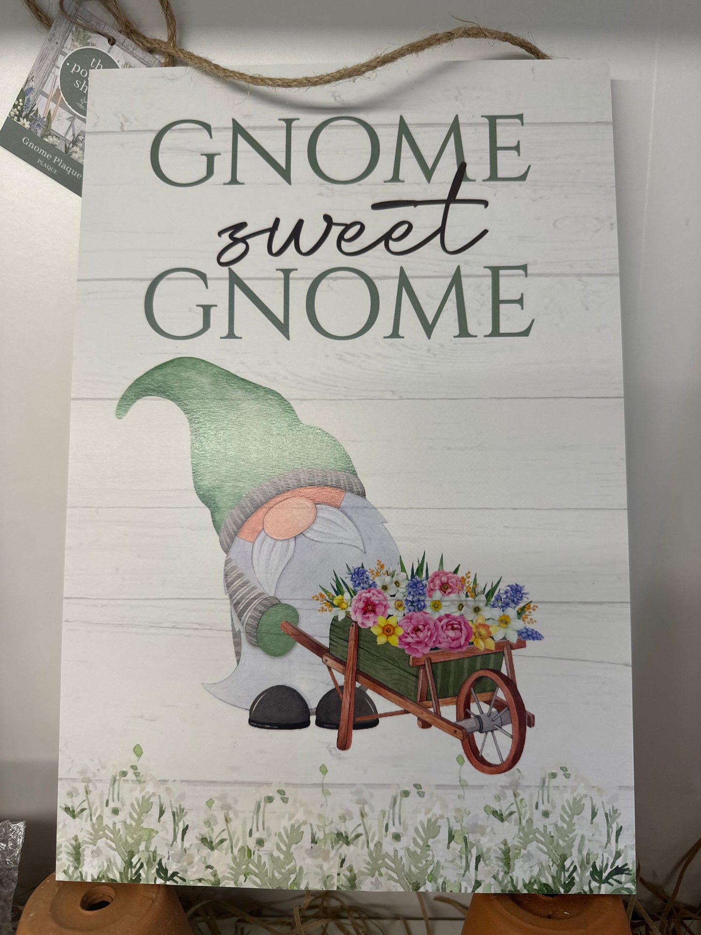 ‘Gnome sweet Gnome’ Hanging Sign