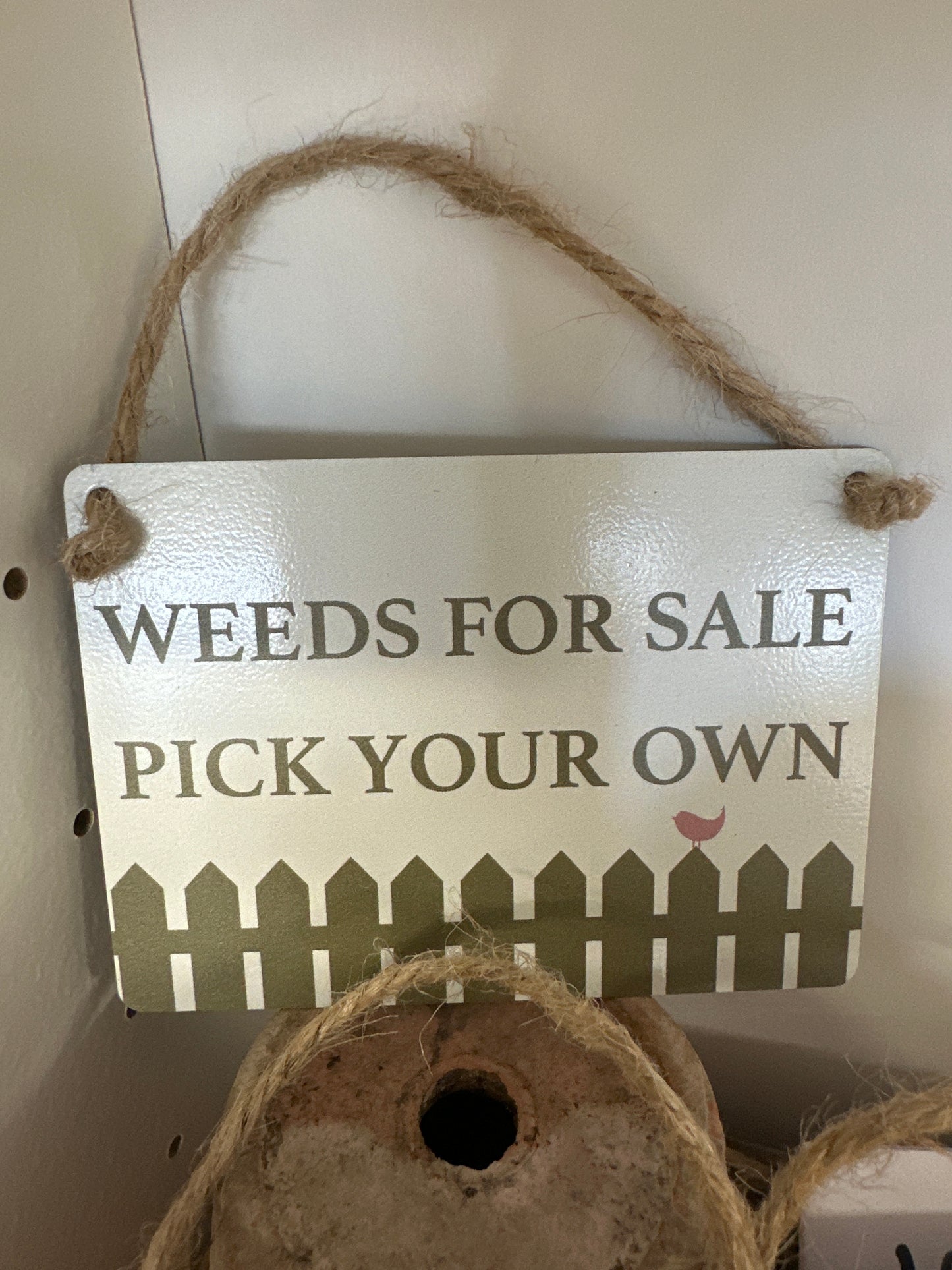 ‘Weeds for Sale’ Metal Hanging Sign