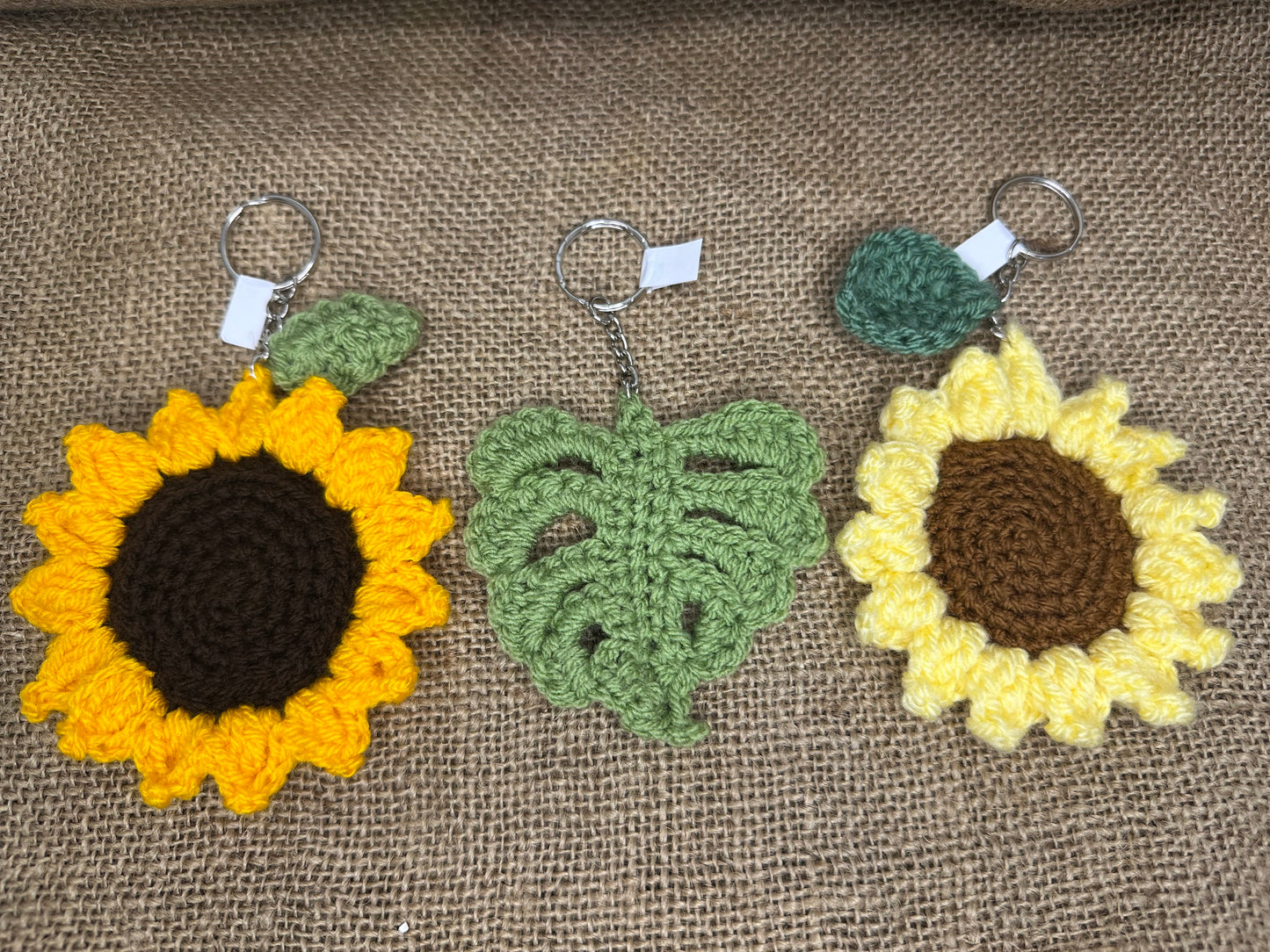 Keyring - Sunflower (light yellow)