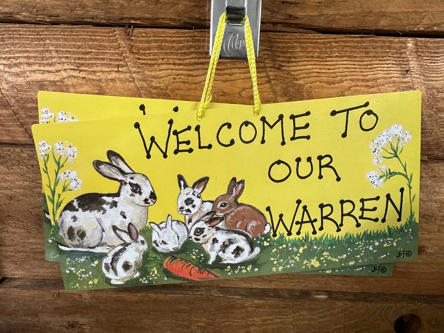 ‘Welcome to our Warren’ Hanging Sign