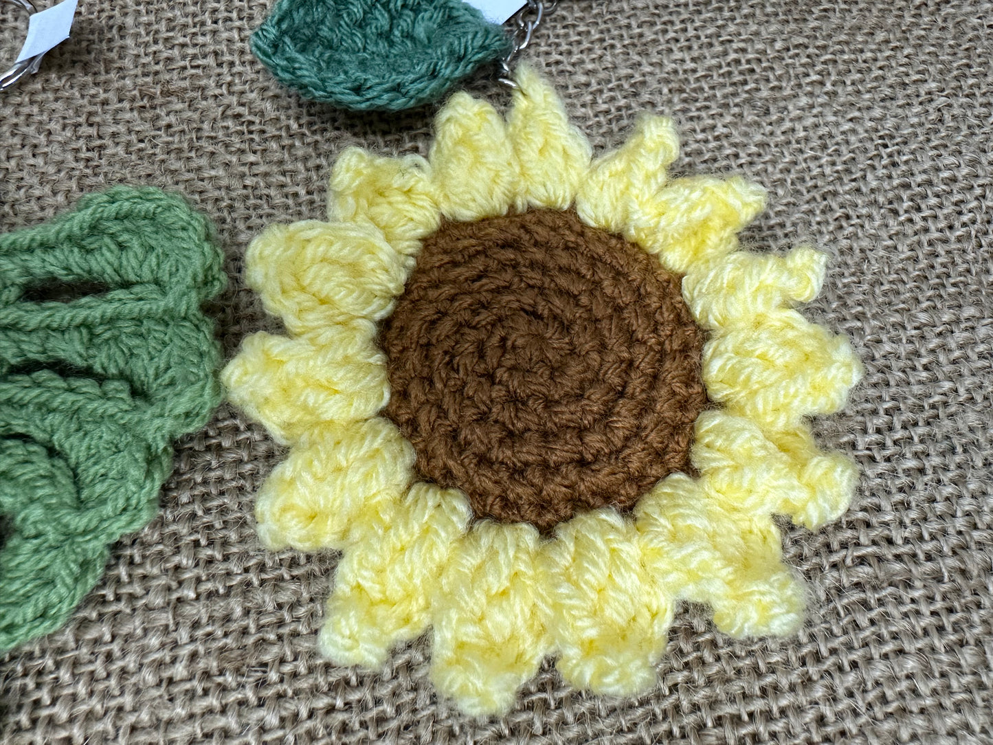 Keyring - Sunflower (light yellow)