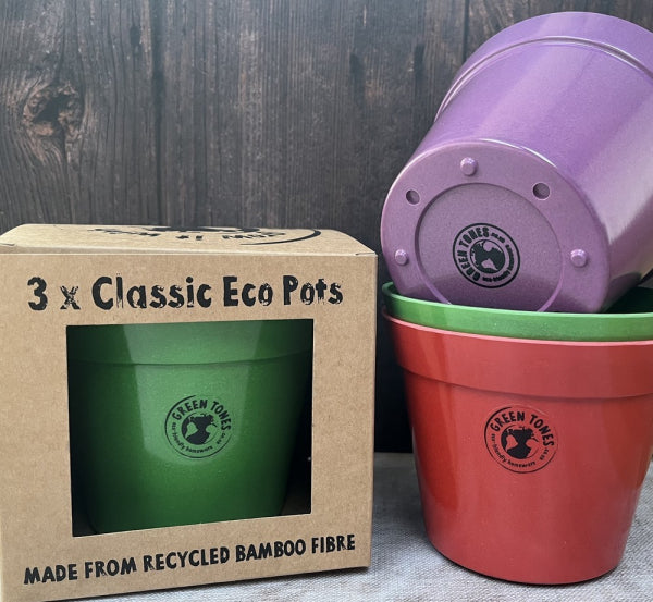 Recycled Bamboo Fibre Pots lol