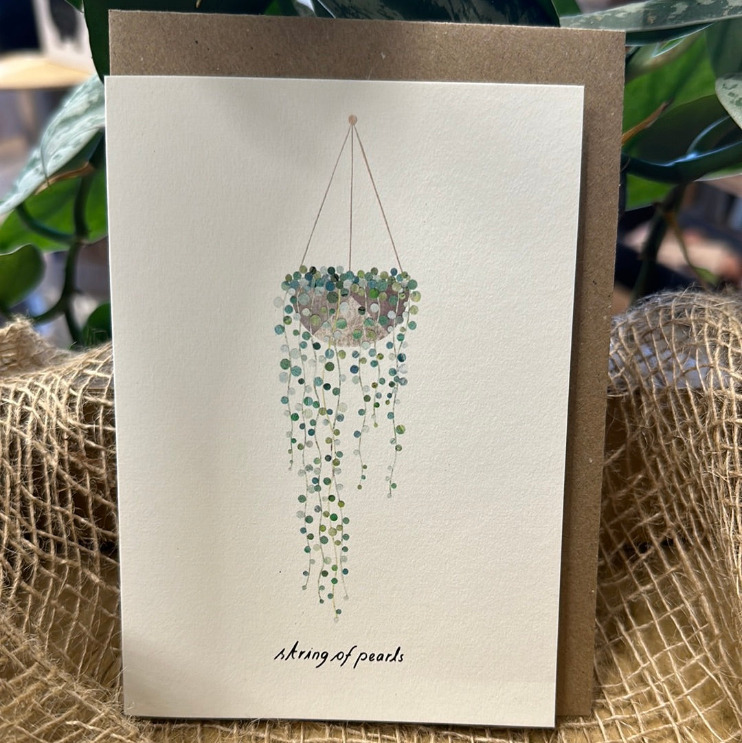 ‘String of Pearls’ Greetings Card