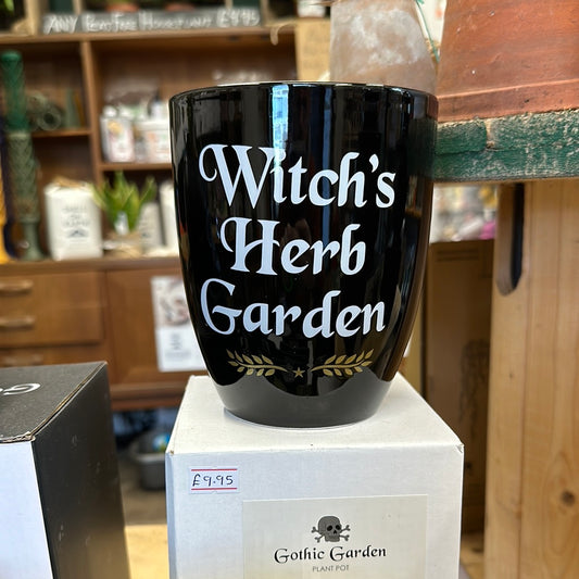‘Witch’s Herb Garden’ Ceramic Plant Pot
