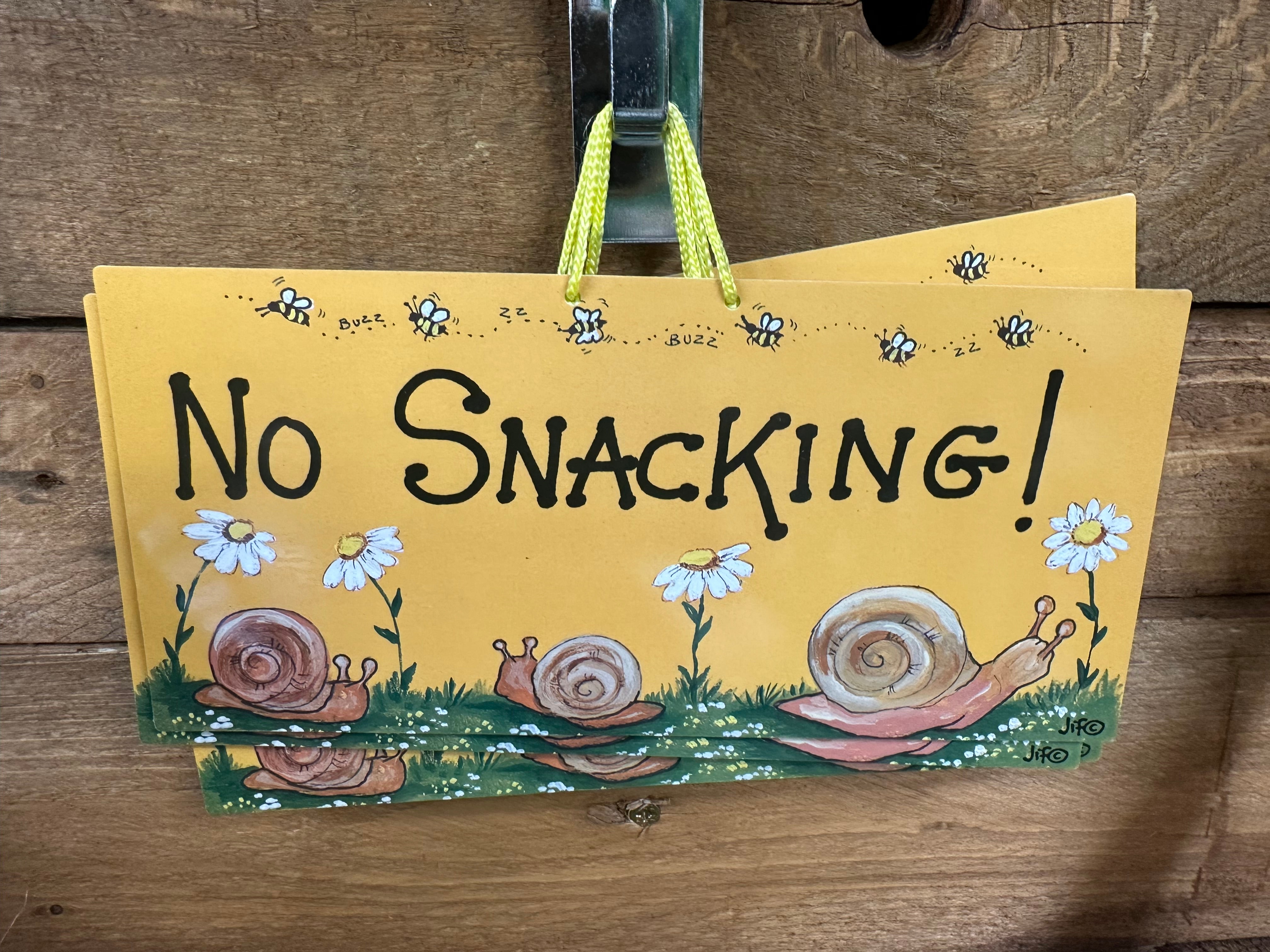 ‘No Snacking’ Hanging Sign – … plants, hampers and gardening gifts
