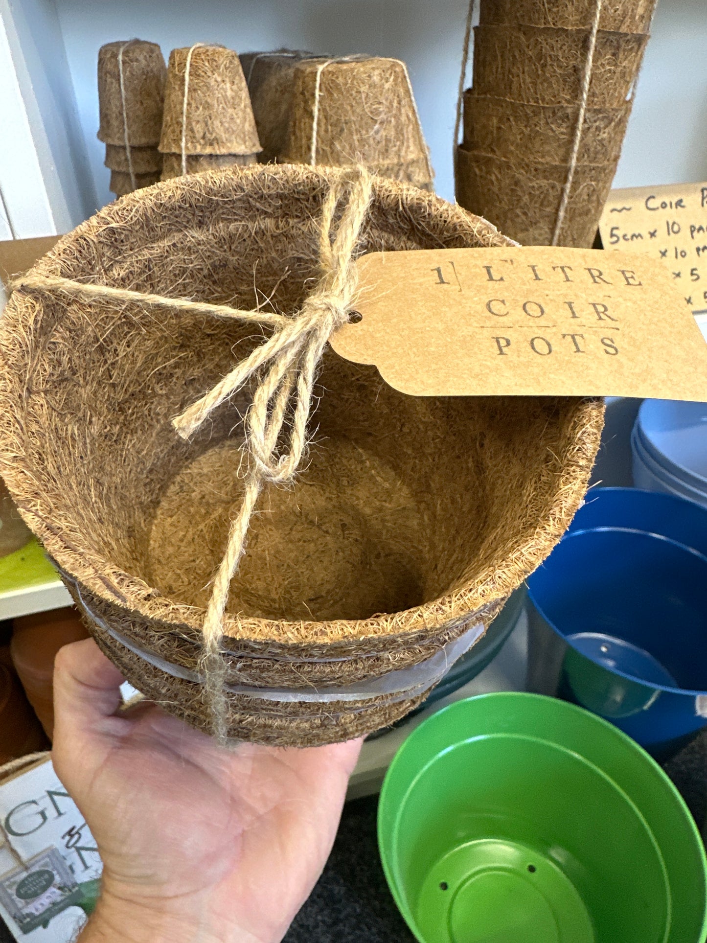 Coir Pots - 1 ltr (5 pack)