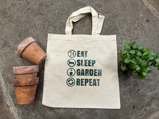 ‘Eat, Sleep, Garden, Repeat’ Tote Bag