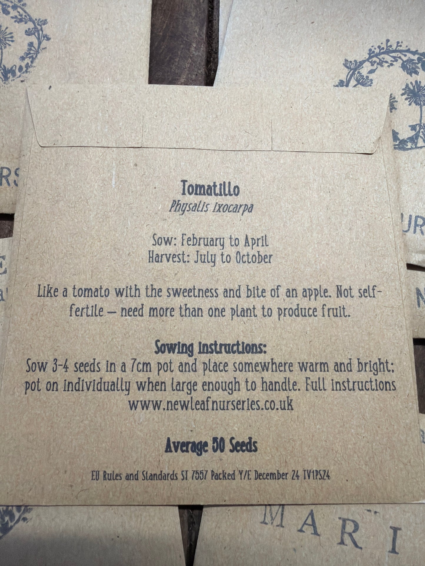 Seed Packs - New Leaf Nurseries (North Wales)