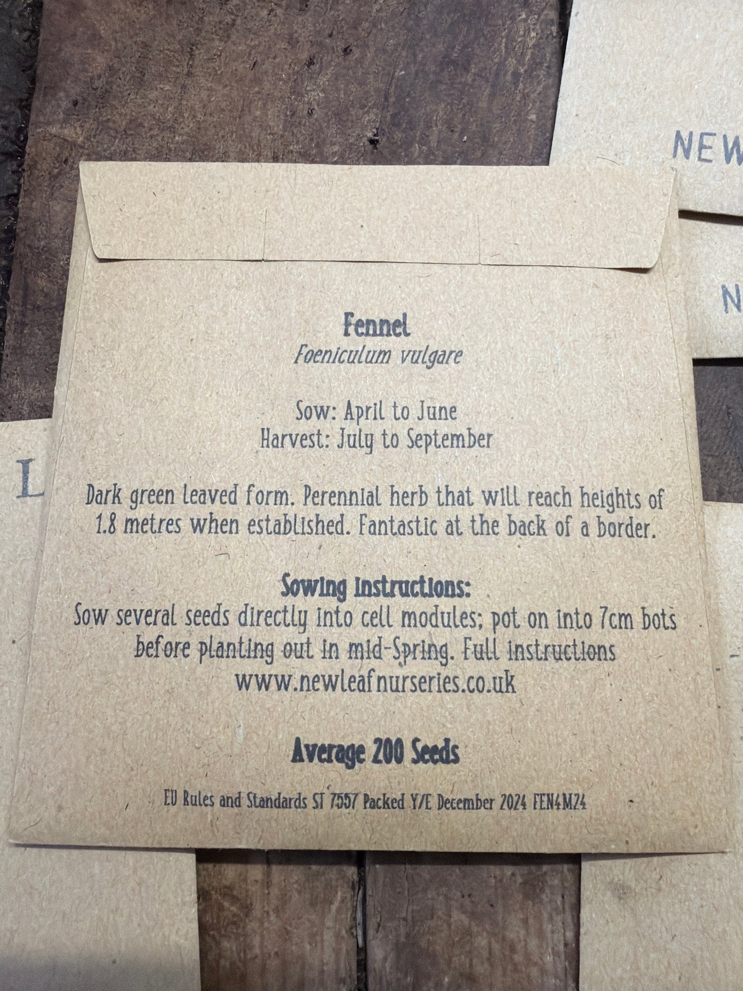 Seed Packs - New Leaf Nurseries (North Wales)