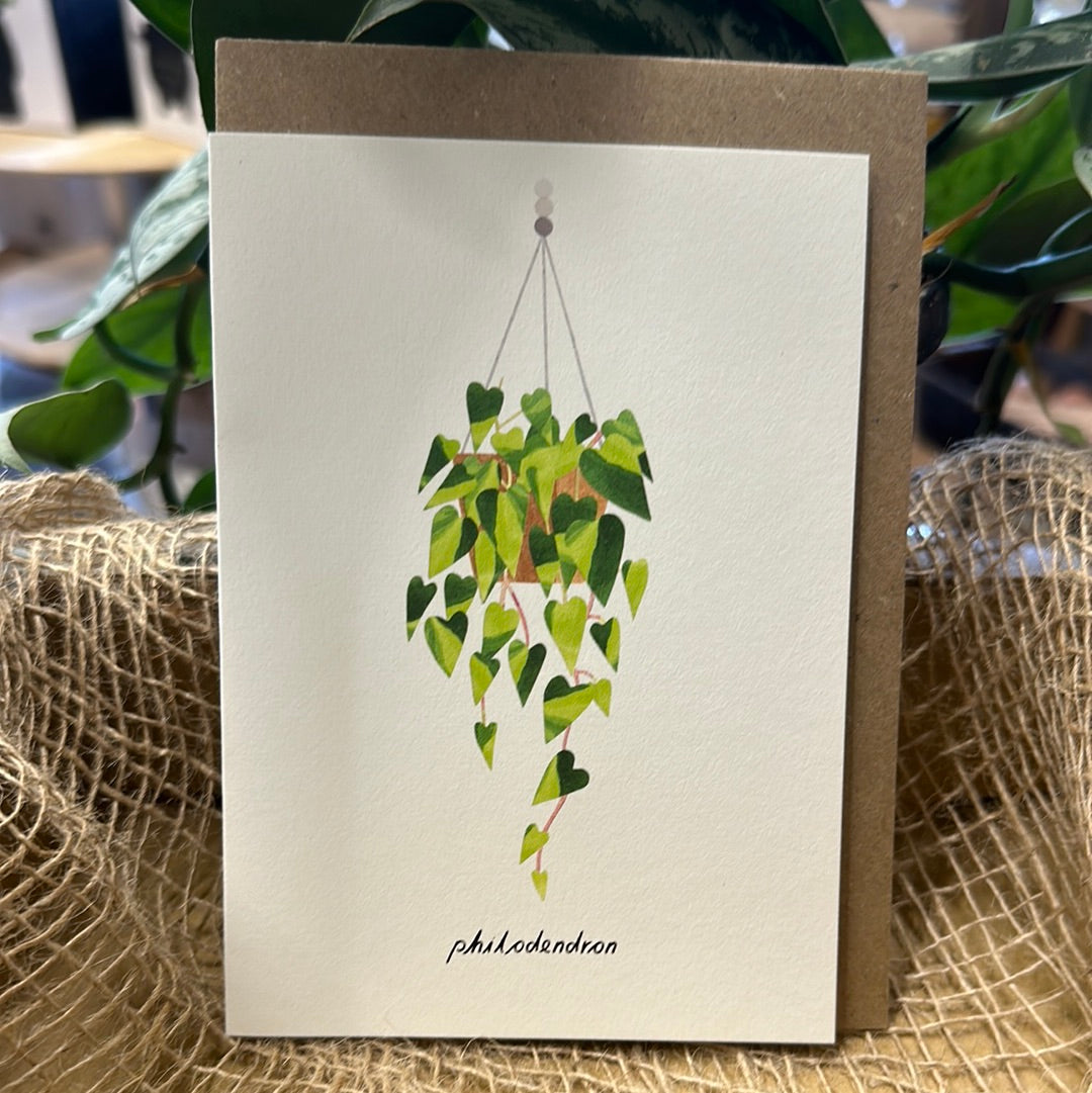 ‘Philodendron Brasil’ Greetings Card