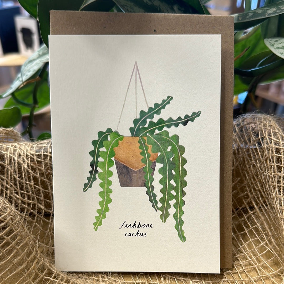‘Fishbone Cactus’ Greetings Card